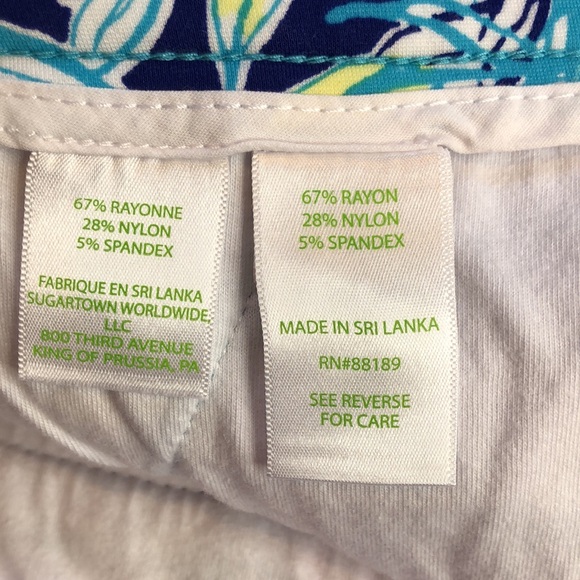 Lilly Pulitzer Darcy Knit Buttercup Stretchy Short Beachwood Blooms Size 6 - Picture 14 of 16